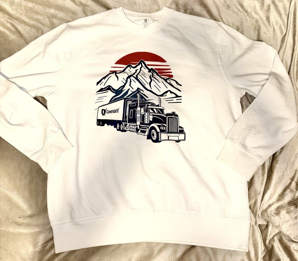 White Covenant Trucker Men’s Sweatshirt Size Extra Large XL